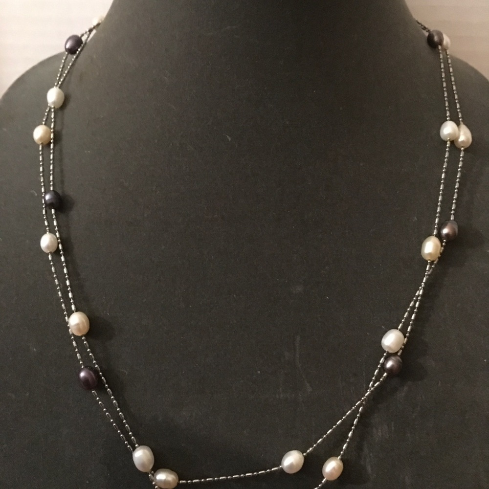 18K RGP  fresh water pearl necklace ,36 inches